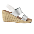 Lile Wedge  -  Silver / Tan