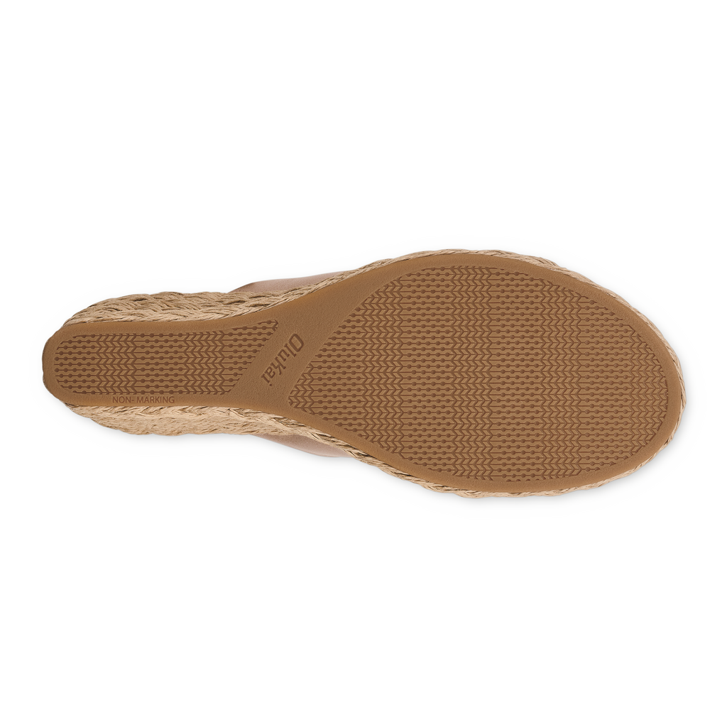 Lile Wedge  -  Silver / Tan