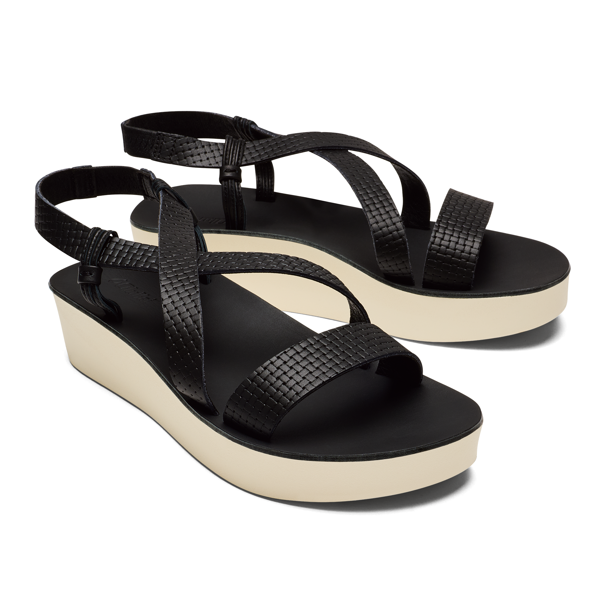 ‘Ōnohi Strappy - Black / White Sand